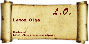 Lamos Olga névjegykártya