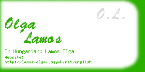 olga lamos business card